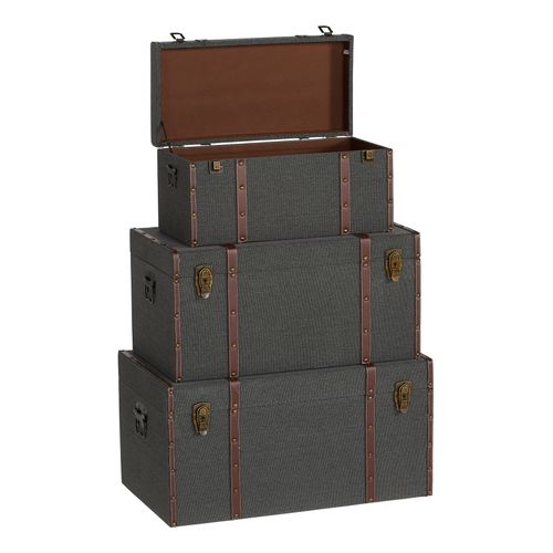 Set 3 malles BUFFALO Gris