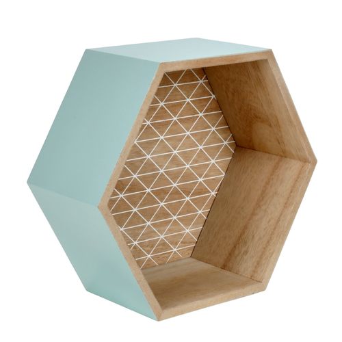 Etagère Ø.25 cm HEXAGONE Vert vue 3/4