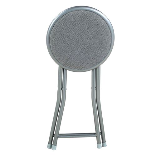 Tabouret pliant TWEED Gris vue de face