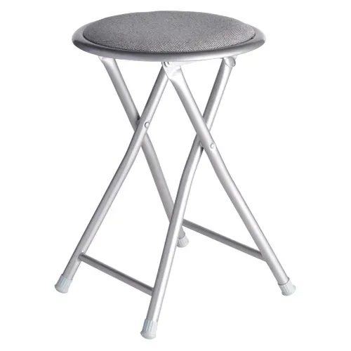 Tabouret pliant TWEED Gris vue 3/4