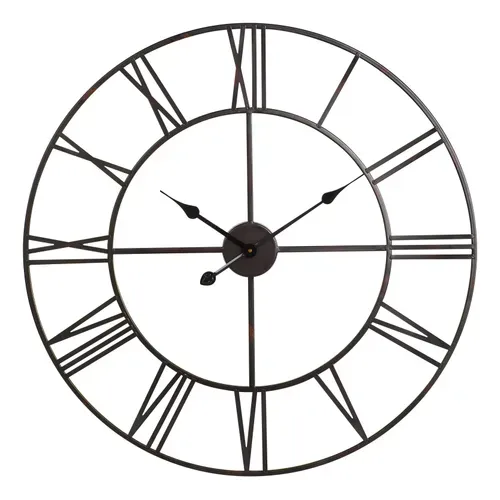 Horloge D.76 cm STATION Noir vue de face