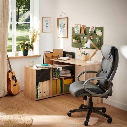 Lampe de bureau PIXIE Blanc/bois vue d'ambiance 1