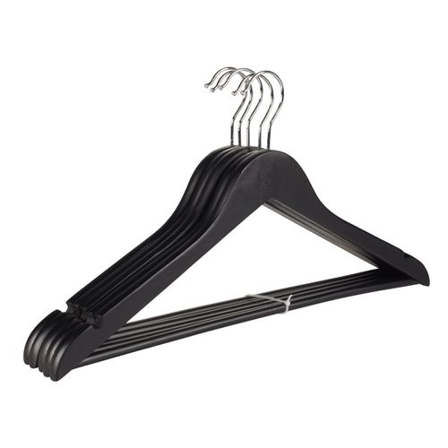 Lot de 5 cintres WOOD Noir