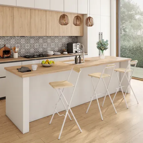 Chaise de bar pliante LINO Naturel