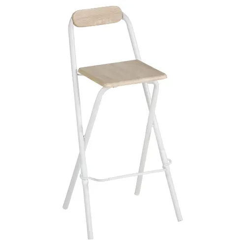 Chaise de bar pliante LINO Naturel vue 3/4