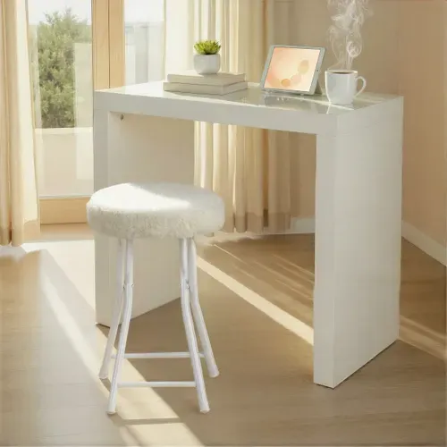 Tabouret pliant SIBERIE Blanc vue d'ambiance 1