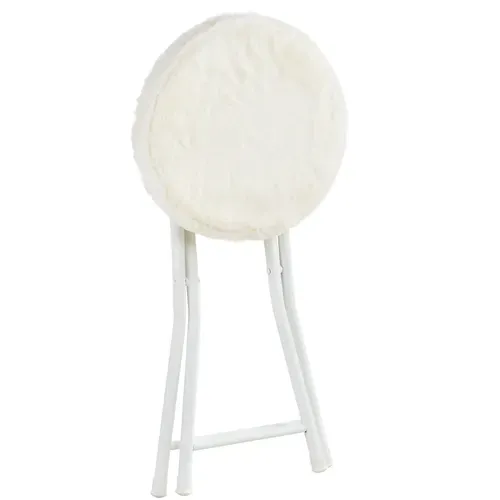 Tabouret pliant SIBERIE Blanc vue de profil