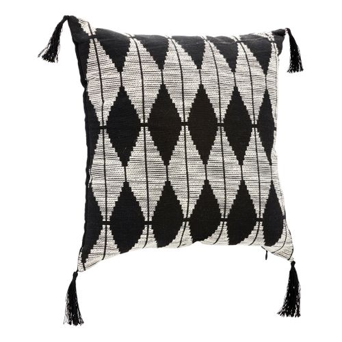 Coussin 40x40 cm BOHEMIA Noir / Blanc