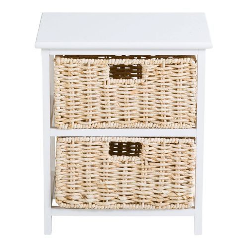 Chevet 2 tiroirs NATURA KD 2 Blanc