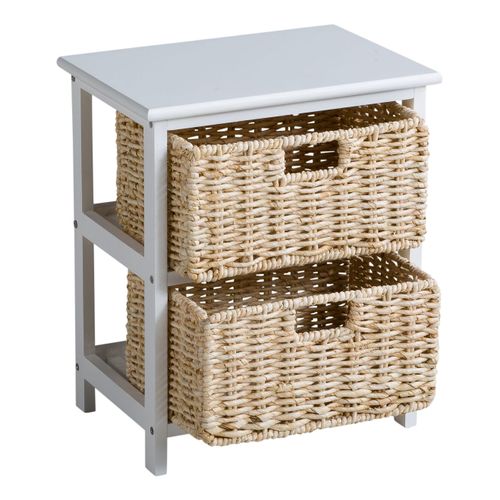 Chevet 2 tiroirs NATURA KD 2 Blanc