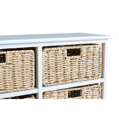 Meuble d'appoint 6 tiroirs NATURA KD 2 Blanc vue détaillée