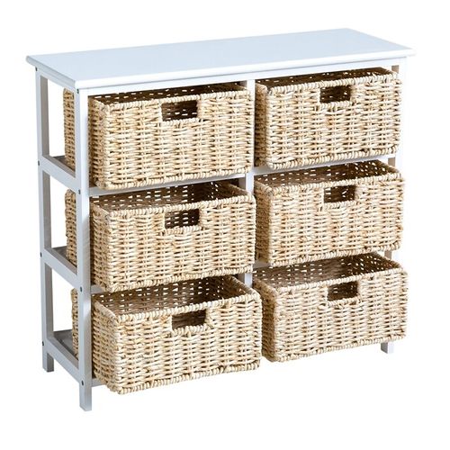 Meuble d'appoint 6 tiroirs NATURA KD 2 Blanc