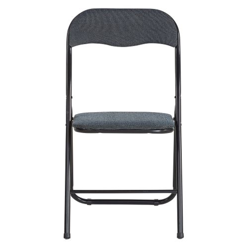 Chaise pliante TWEED Noir vue de face
