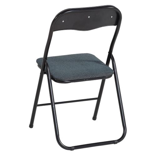 Chaise pliante TWEED Noir vue de derrière