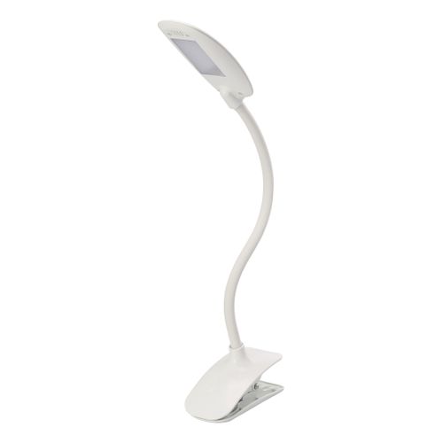Lampe pince de bureau DELTA Blanc vue de profil