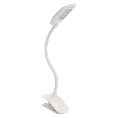 Lampe pince de bureau DELTA Blanc vue 3/4