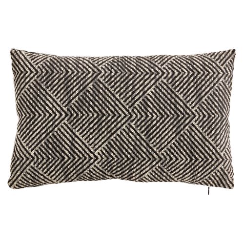Coussin 30x50 cm BOHO Noir vue de face