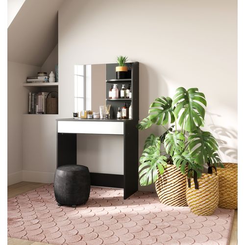 Pouf H. 32 cm OSCAR Noir