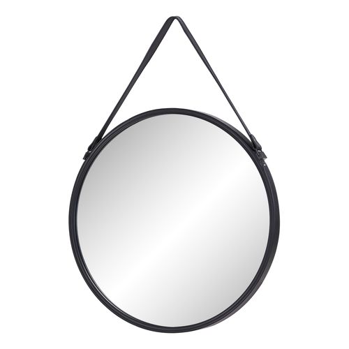 Miroir rond D.50 cm RONDY Noir vue de profil