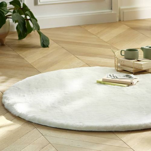 Tapis rond Ø 120 cm JACOB blanc