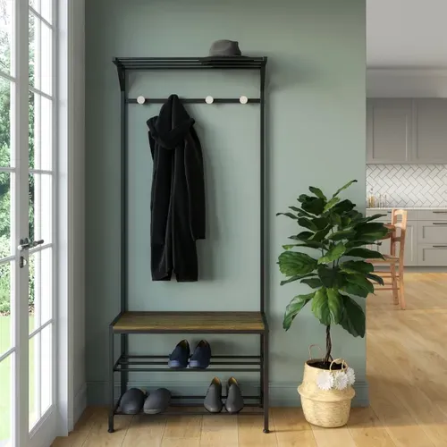 Vestiaire d'entrée ARNOLD Noir vue d'ambiance 1