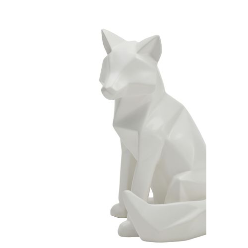 Statue H.25 cm RENARD ORIGAMI Blanc