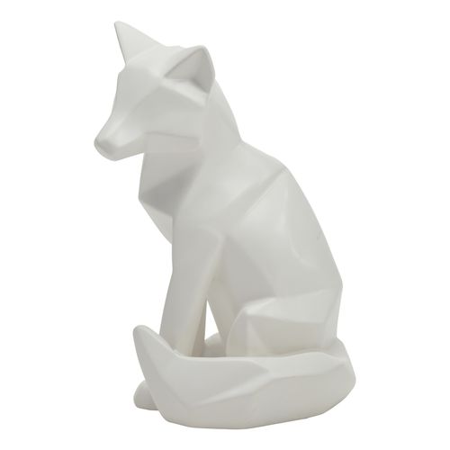 Statue H.25 cm RENARD ORIGAMI Blanc