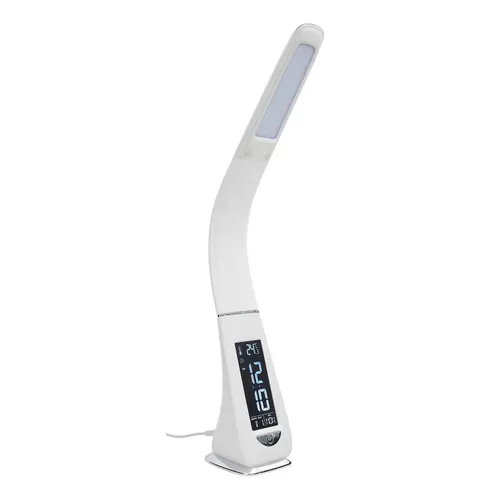 Lampe de bureau à cadran WALLY blanc vue de profil