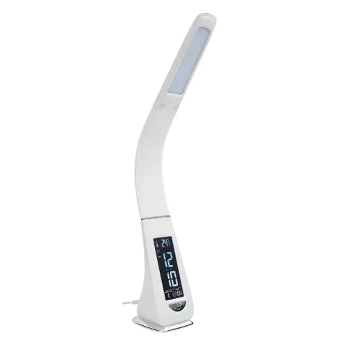 Lampe de bureau à cadran WALLY blanc vue 3/4