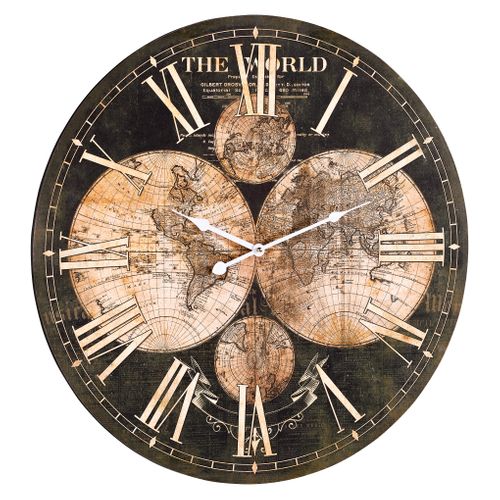 Horloge D.60 cm MAP Noir / Doré vue 3/4