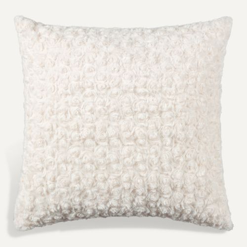 Coussin 40x40 cm ROSA Blanc vue de face