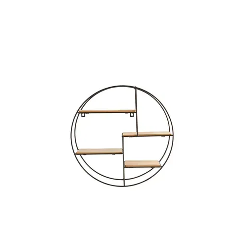 Etagère D40 cm CIRCLE Noir / Naturel vue accessoires