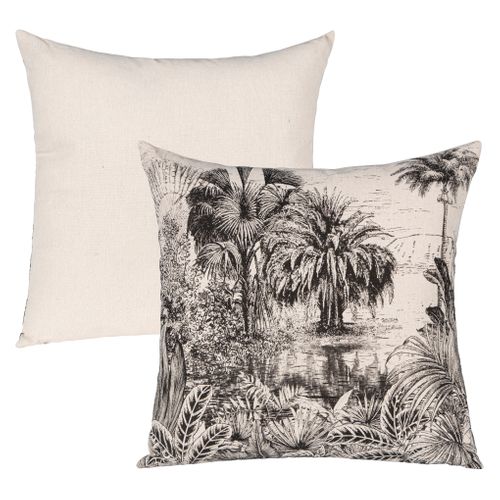 Coussin 45x45 cm PALMIERS Naturel vue de face