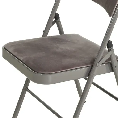 Chaise pliante SOREN gris vue détaillée