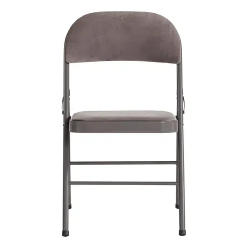 Chaise pliante SOREN gris vue de face