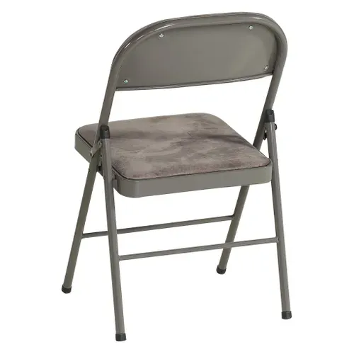 Chaise pliante SOREN gris vue de derrière