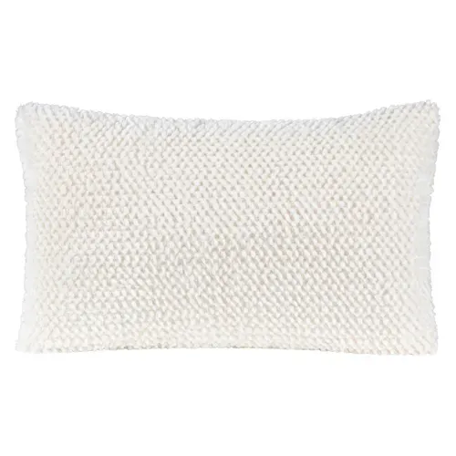 Coussin 30x50 cm BLANC NATURE Blanc vue de face
