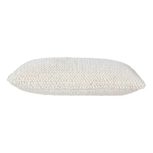 Coussin 30x50 cm BLANC NATURE Blanc vue de profil