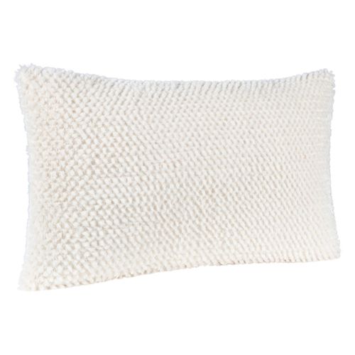 Coussin 30x50 cm BLANC NATURE Blanc vue 3/4