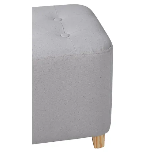 Pouf H. 35 cm CHARME Ecru ou gris