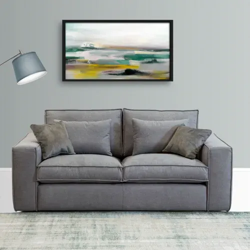 Canapé 2 places CLOUD grey et steel vue d'ambiance 1