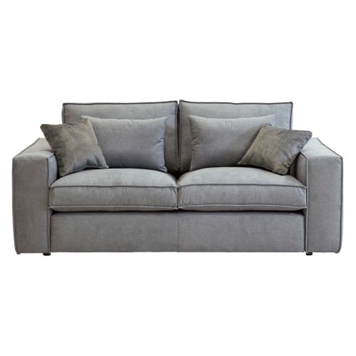 Canapé 2 places CLOUD grey et steel vue de face