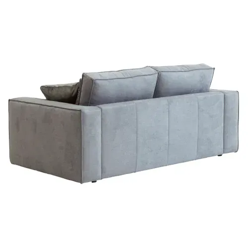 Canapé 2 places CLOUD grey et steel vue de derrière