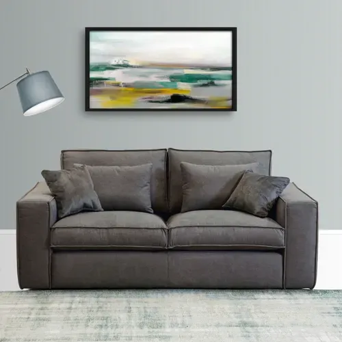 Canapé 2 places CLOUD gris foncé vue d'ambiance 1