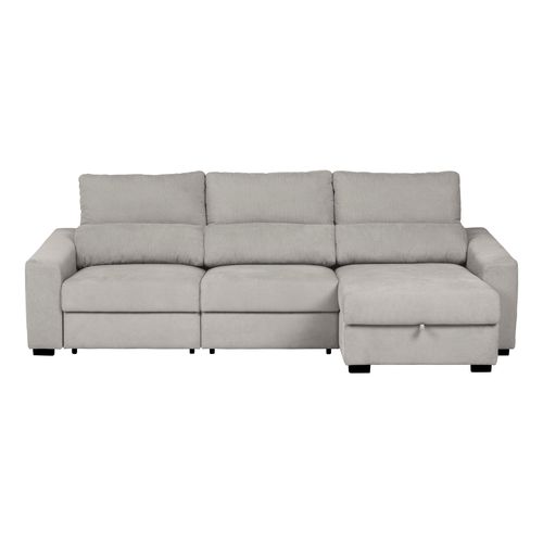 Canapé d'angle méridienne REYNOLDS tissu Berlin grège