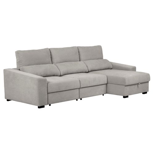 Canapé d'angle méridienne REYNOLDS tissu Berlin grège