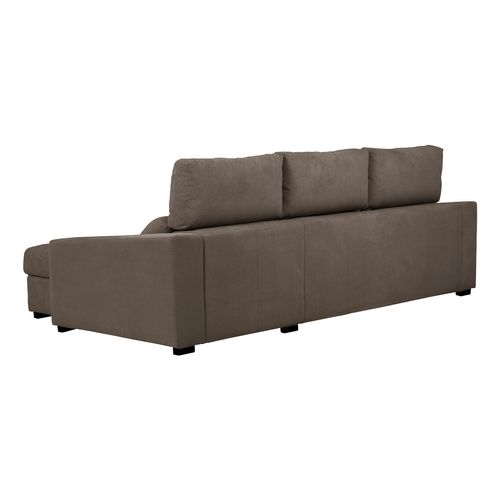 Canapé d'angle méridienne REYNOLDS tissu Berlin marron