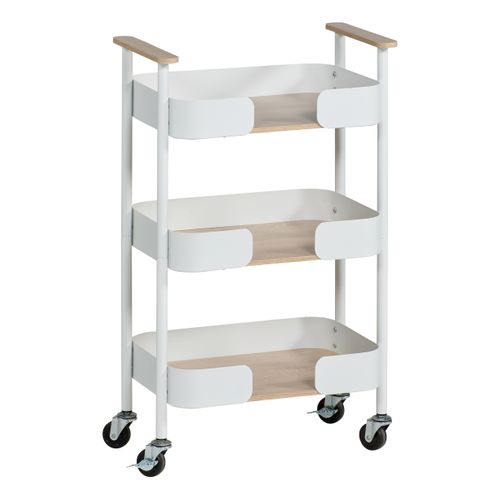 Desserte 3 tablettes WALDY Blanc