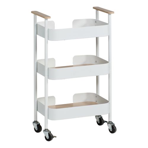 Desserte 3 tablettes WALDY Blanc