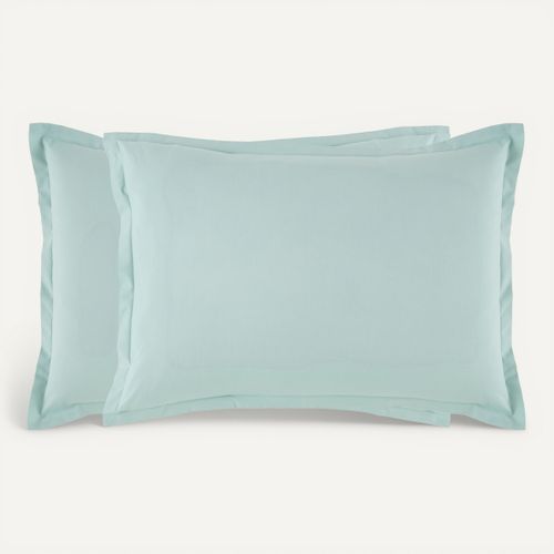 2 taies d'oreiller 50x75 cm DREAMEA CAMILLE brume vue de face